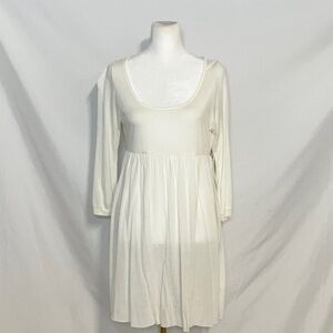 By Velvet the Veleta Lightweight Dress 3/4 Sleeves, Off White NWT